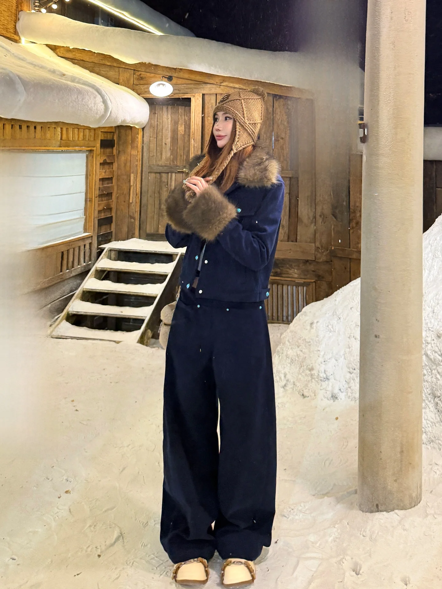 

Модные свободные синие джинсы для женщин, осенне-зимняя новинка, корейский стиль, прямые повседневные джинсы с эффектом похудения