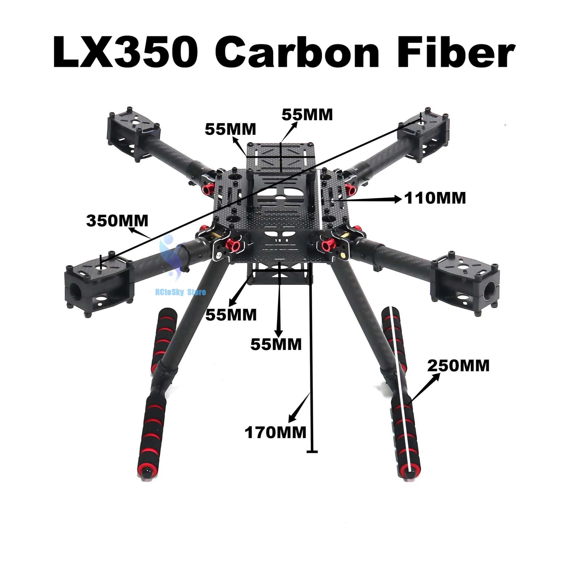 Cadre RC LX350 PRO avec drone 350 pro cadre 350 pour Multicopter RC 4 axes FPV quadrirotor Heli multi-rotor avec train d'atterrissage