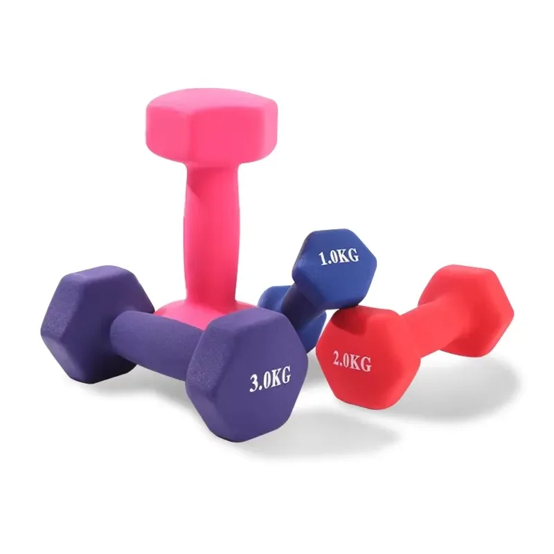 for High-quality fitness equipment 1kg 2kg 3kg 4kg 10kg, custom vinyl coated dumbbell set for arm workouts with comfortable