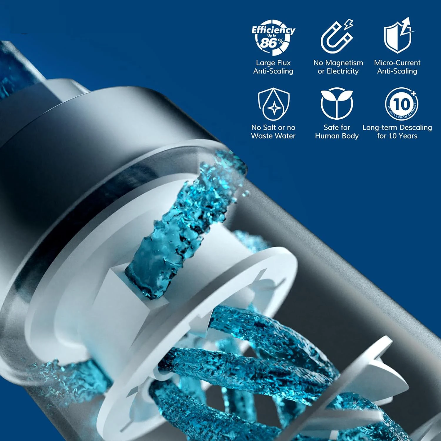 إزالة الترسبات المركزي للمياه مع مرشحات مسبقة، نظام تليين المياه عالي الكفاءة، جهاز إزالة الترسبات بالمياه للمنزل بأكمله/RV