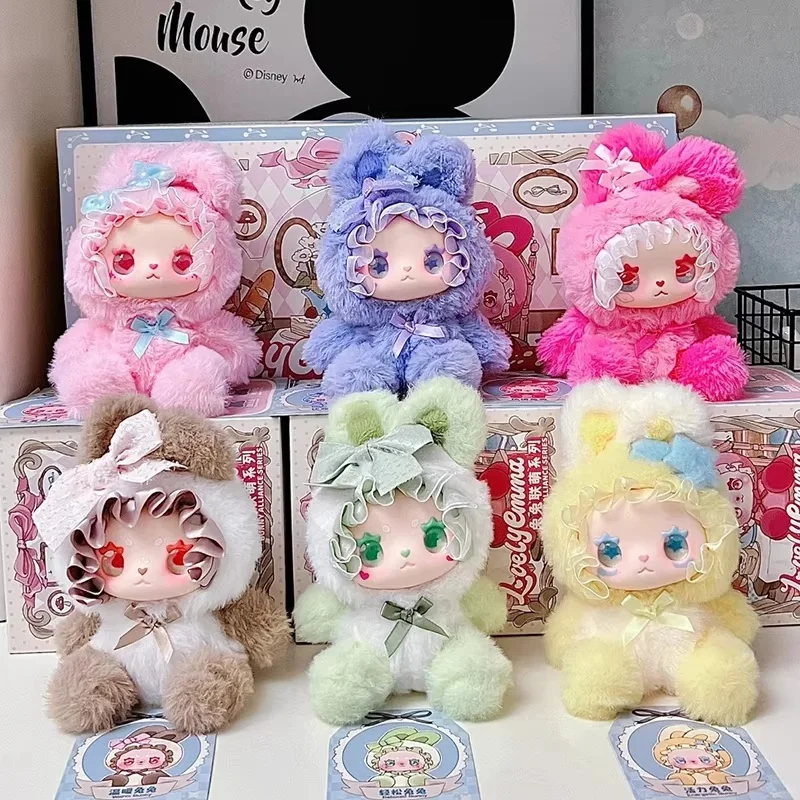 

LOVELY EMMA Rabbit Alliance Series, 6 стилей, милые животные, виниловая кукла, кулон, слепая коробка, вишневый кролик, детский подарок-сюрприз