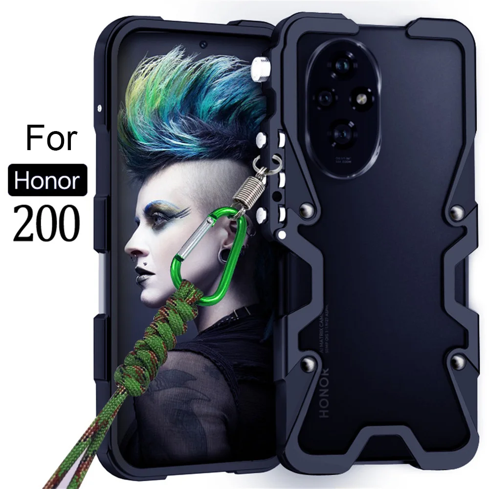 Shockproof Metal Bumper Case For Honor 100 200 Case Luxury Aluminum Cover High Quality Funda For Honor 100 200 Pro 200 Lite Case