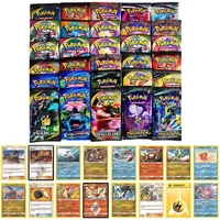 4 Bags 36Pcs English Pokemon Cards Charizard Pikachu Collectible Card Anime Trading Game Battle Toys For Adult Children Gift
