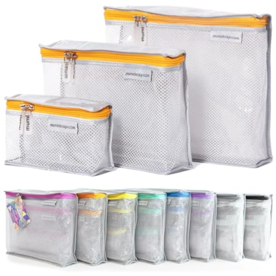 

Travel Toiletry Bag Set of 3 Clear TSA Approved Toiletry Bags for Women Reusable Water-Resistant Makeup Organizer Pouches for S