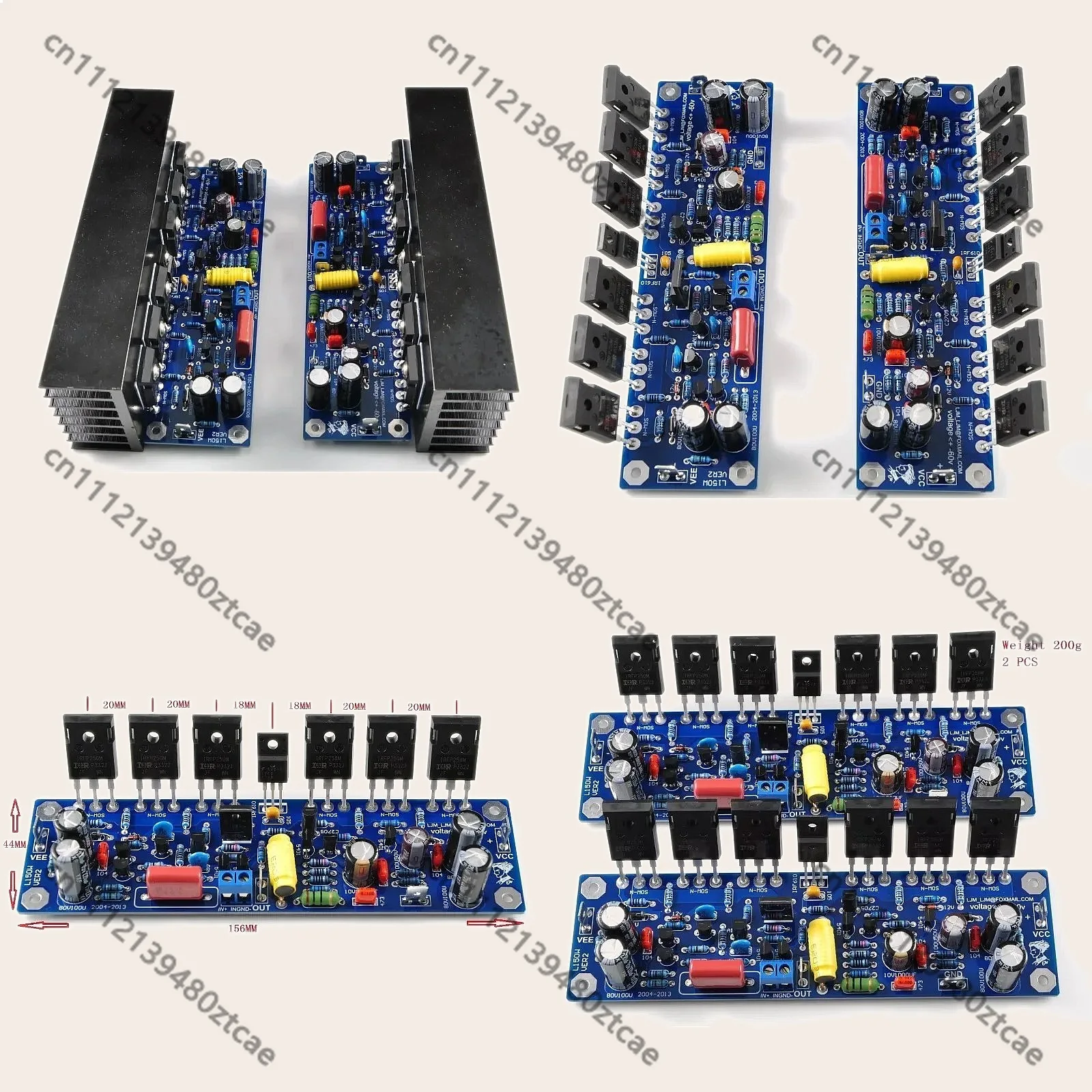 L150W Amplifier 6 Pieces Per Channel 200W MOSFET Field Effect Transistor Finished Board HiFi Audio Amp