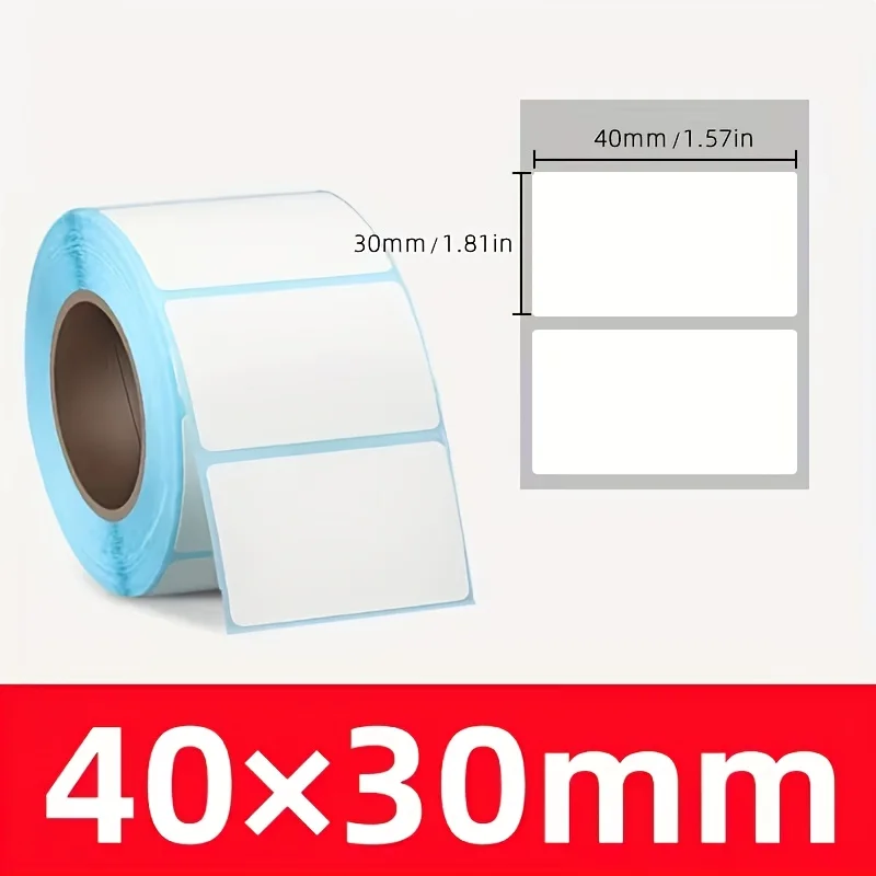 100PCS Direct Thermal Shipping Labels 40×30/70×30/70×70/100×100mm, Premium Commercial Thermal Sticker Paper with Permanent Adhes