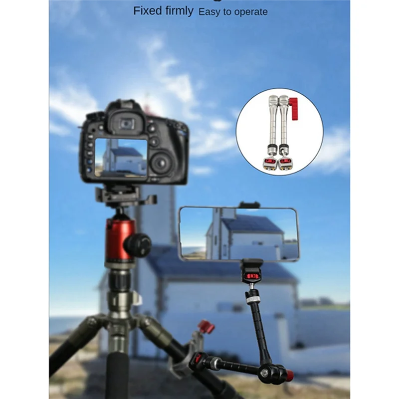 뜨거운 판매 알루미늄 합금 휴대용 팔 휴대 전화 모션 카메라 범용 금속 첫 번째 각도 카메라 액세서리, 블랙