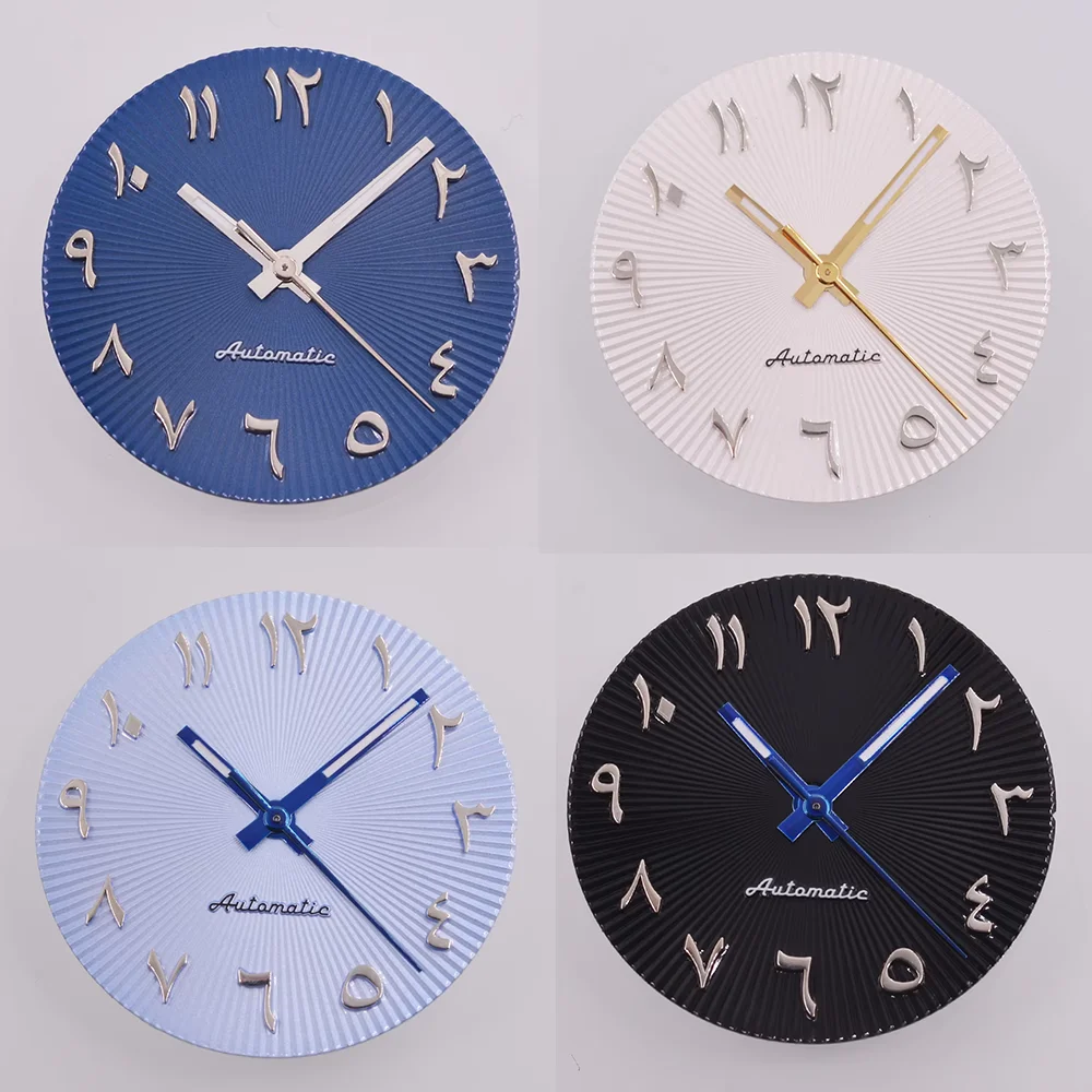 

Blue/White/Black/Green/Light Blue Arabic numerals Watch Dial Green Luminous Watch Hands 29mm Fit NH35 NH36 movement