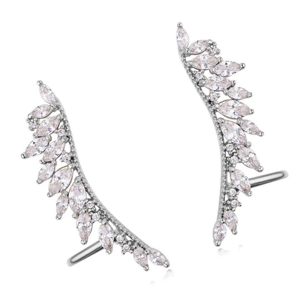

Gold-plated Zircon Earrings European and for Non-pierced Ears Miss