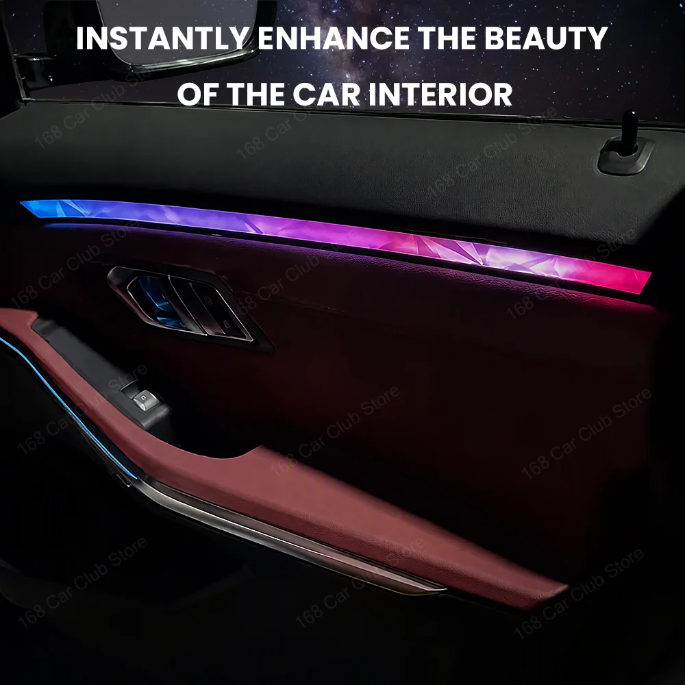 LED 11 Colors Crystal Four Door Light Strip Ambient Light For BMW 3 Series G20 G80 M3 2020-2026 Car Lnterior Decorative Strip