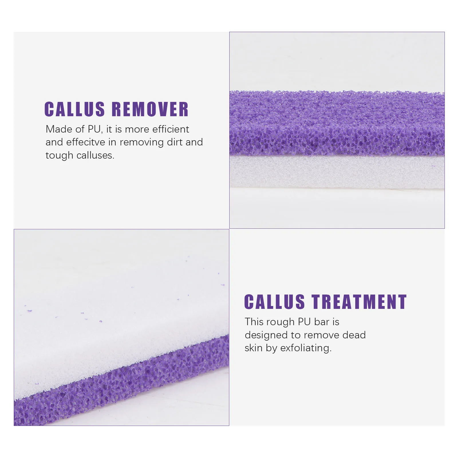 

5pcs Exfoliating Foot Grinder Callus Remover PU Rough Bar Dead Skin Removal Reusable Gentle Pedicure Tool Softened Callus