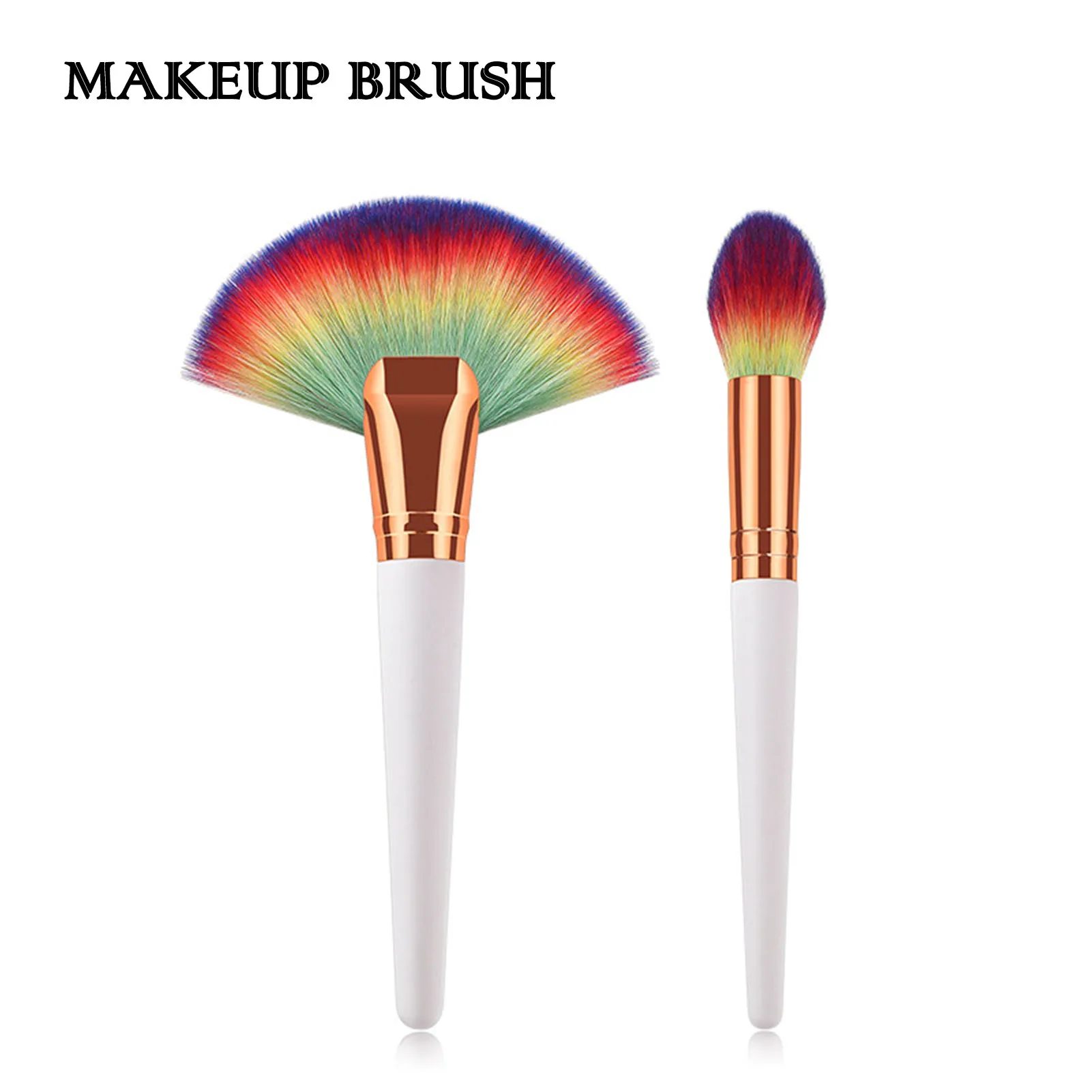 Fashion 4 Color Fan-Shaped/Flames Cosmetic Brush Highlight Blush Beauty Makeup Brush Makeup Accessories