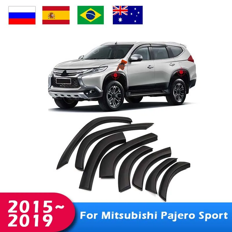 4.3\'\' Fender Flares For Mitsubishi Pajero Sport 2015~2019 Mitsubishi Montero Sport Mudguards Mitsubishi Shogun Sport Wheel Arch