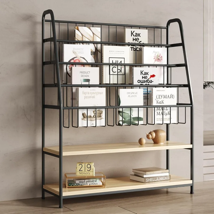 

Bookshelf and Toy Storage Organizer6 Tier s Bookcase Magazine Rack Floor Book Shelf for Rooms Classroom Nursery Living Room Off