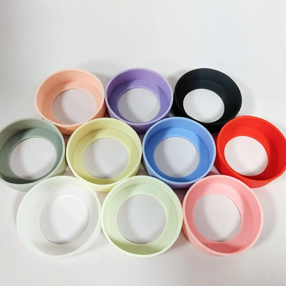 Anti Slip Silicone Sleeve For Water Bottle Base Protective Cup Bottom Cover Scratch Resistant Guard Mat Tool
