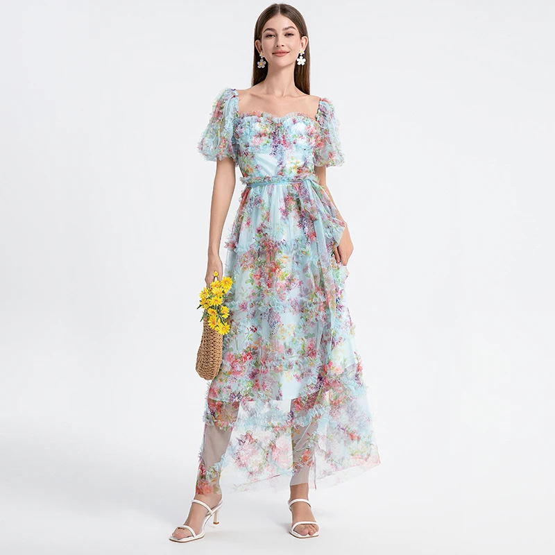 Franse romantische taille taartrok YYX 5880128