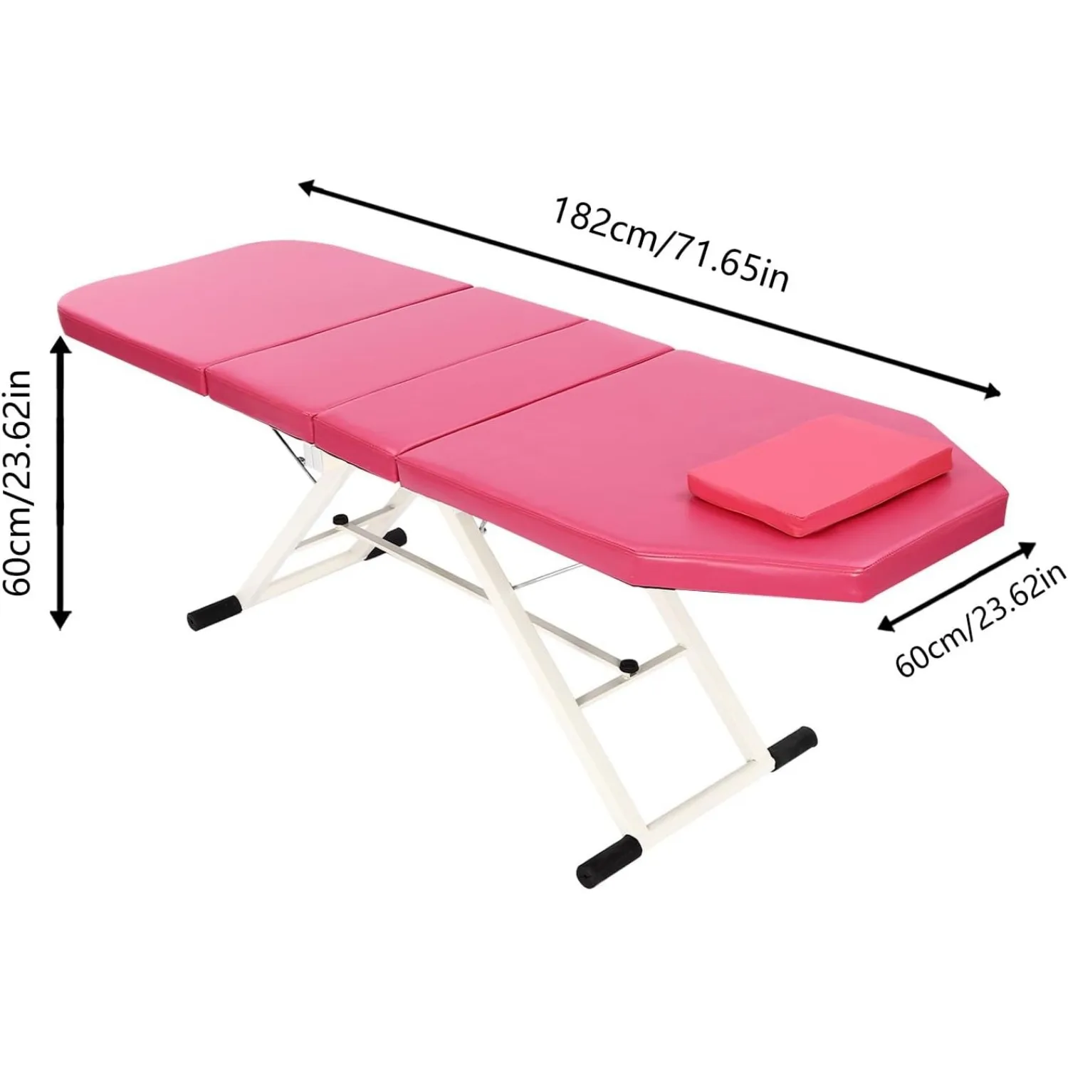 Składany mobilny stół do masażu Łóżko do masażu twarzy, kanapa do pielęgnacji salonu kosmetycznego, regulowane oparcia i końcówki łóżka