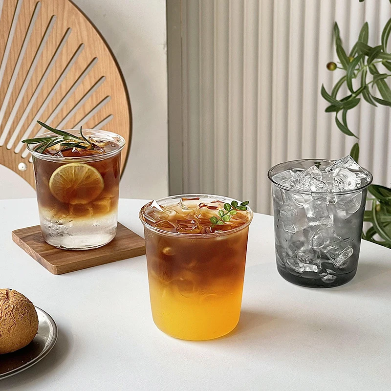 

Coffee Cup Curled Latte Cups Household Glass Drinkware Juice Milk Simple Mug Transparent Water Bottles Glassware Cups Coffeeware
