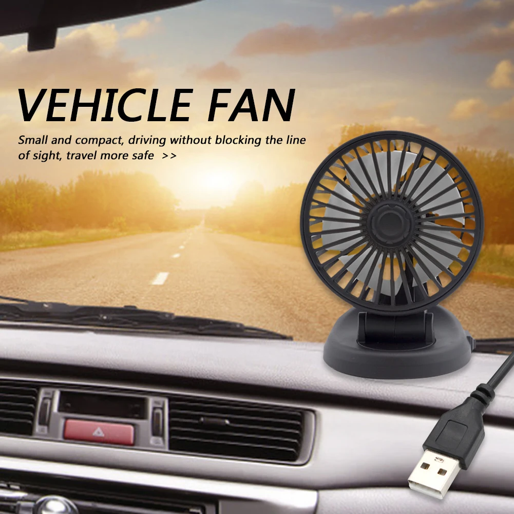 Mini Vehicle Cooling Device Adjustable 5/12/24V Car Radiator Fan USB 2 Speed Automobile Vehicle Accessories