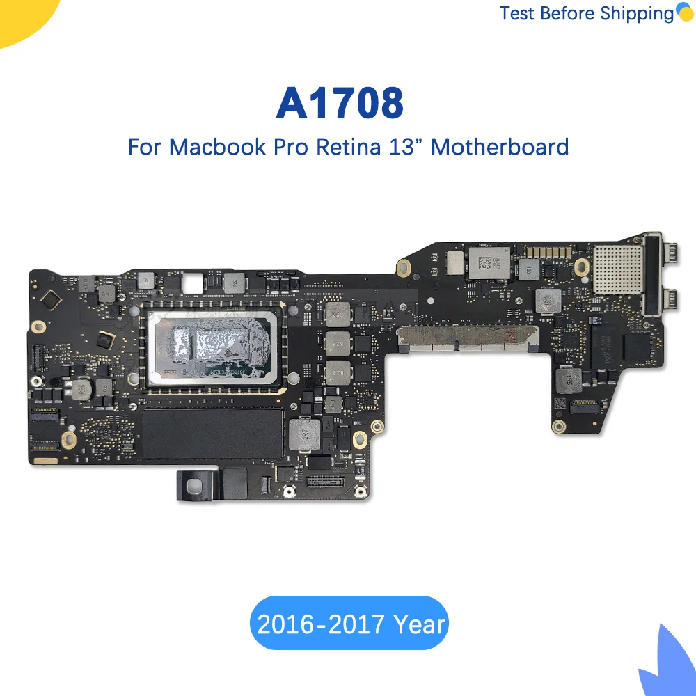 

Original A1708 Motherboard For Macbook Pro 13" Retina A1708 Logic Board i5 i7 8GB 16GB 820-00875-A 820-00840-A 2016 2017 Years