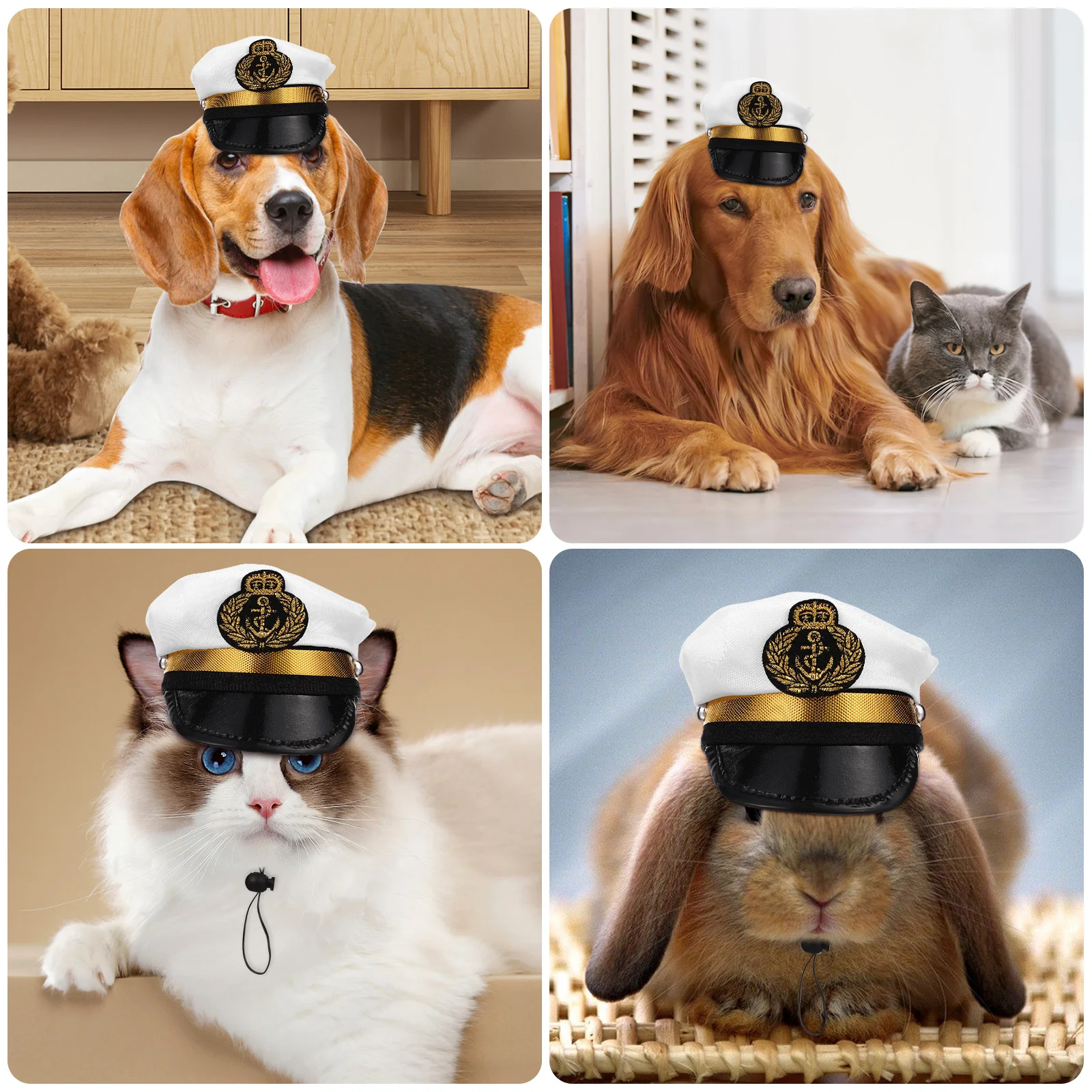 Cat Cosplay Hat Dog Holiday Clothes Dog Cosplay Costume Props Pet Sailors Outfit Funny Dog Hat Cat Dog Christmas Outfit