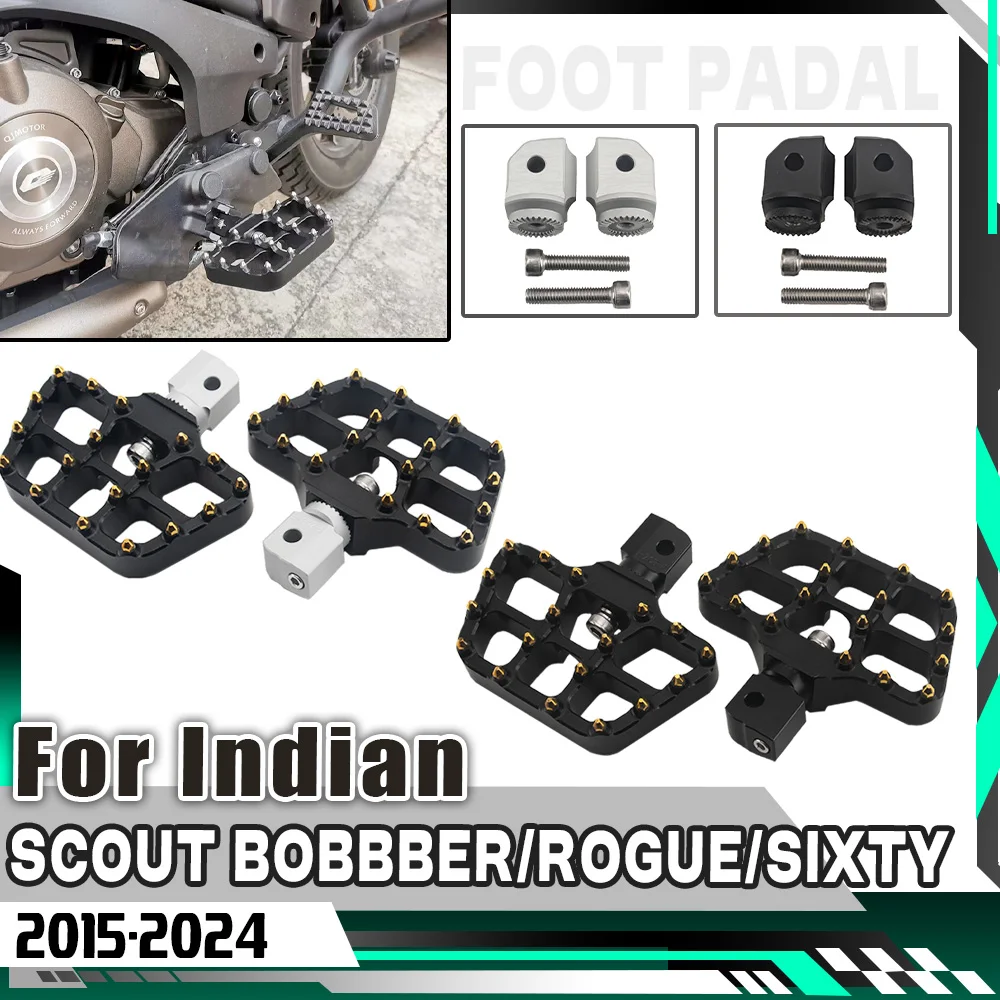 

Rider Foot Rests Pedal Motorcycle Front Foot Control Rotatable Wide Footpegs For Indian Scout Sixty Rogue Bobber Twenty ABS 2024