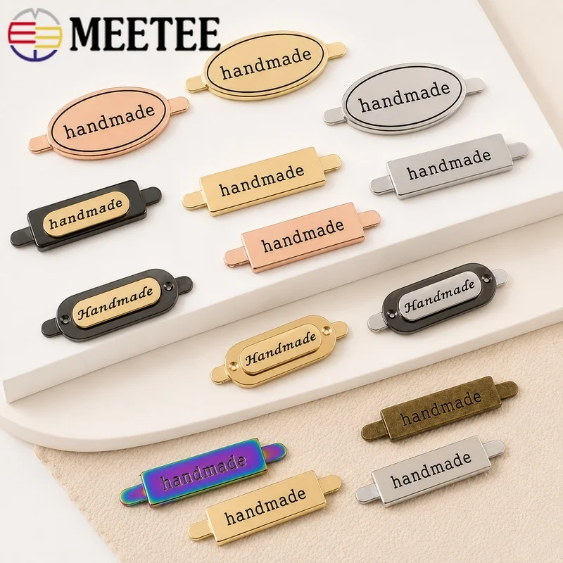 10-20Pcs 10/12x35/50mm Metal Decorative Tag Labels Handcraft Sewing Buckles for Luggage Dog Collar Shoes Bag Hardware Accessory view 4