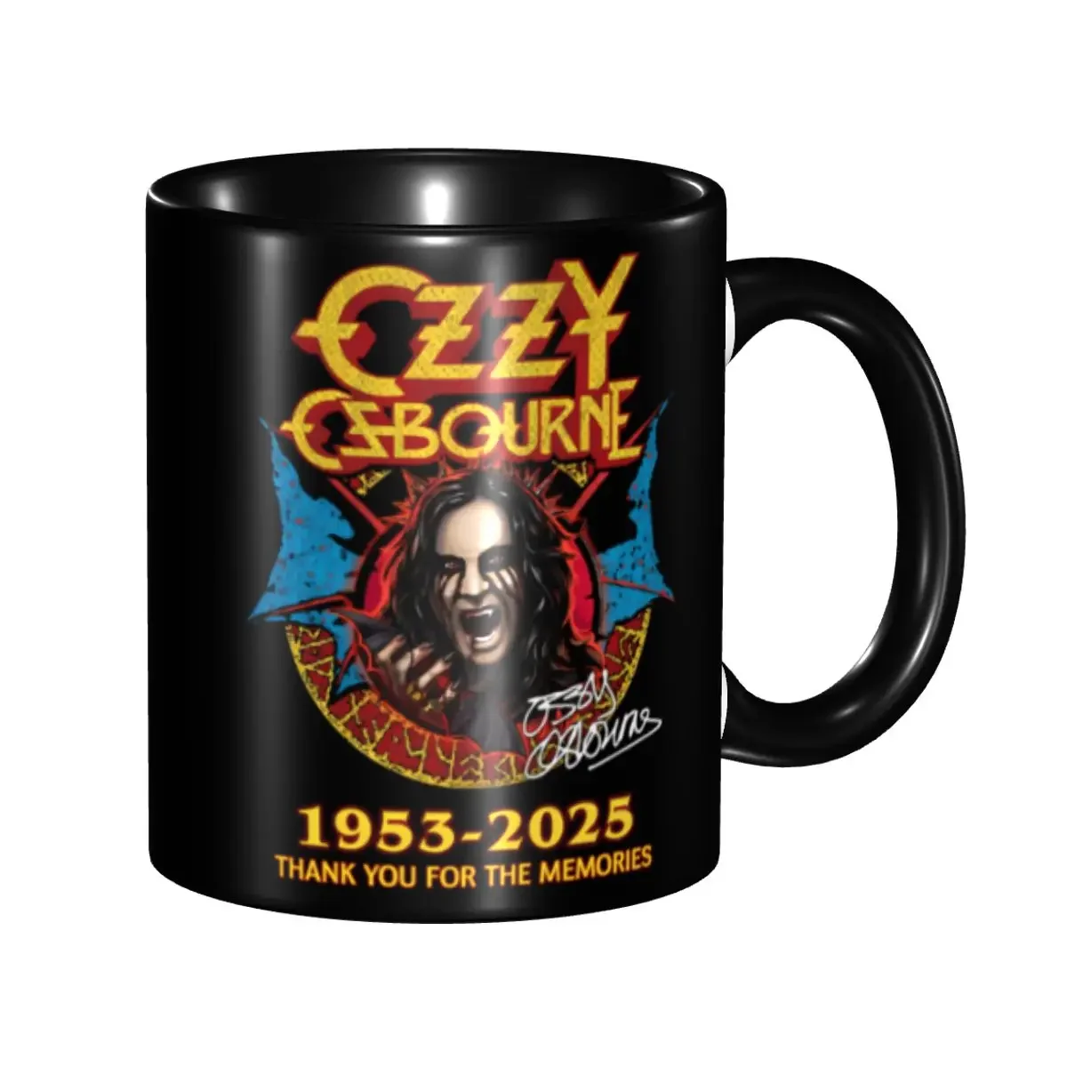 Customized Ozzy Osbourne British Rock Heavy Metal Singer Mugs DIY Ceramic Milk Tea Coffee Cups