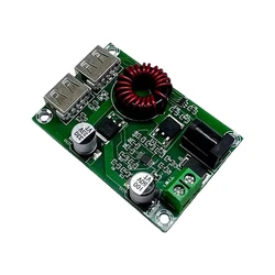 Módulo regulador de voltaje, placa de carga recargable, 1 piezas, salida USB Dual, 5V, 6A, PCB verde, 5V, 3A