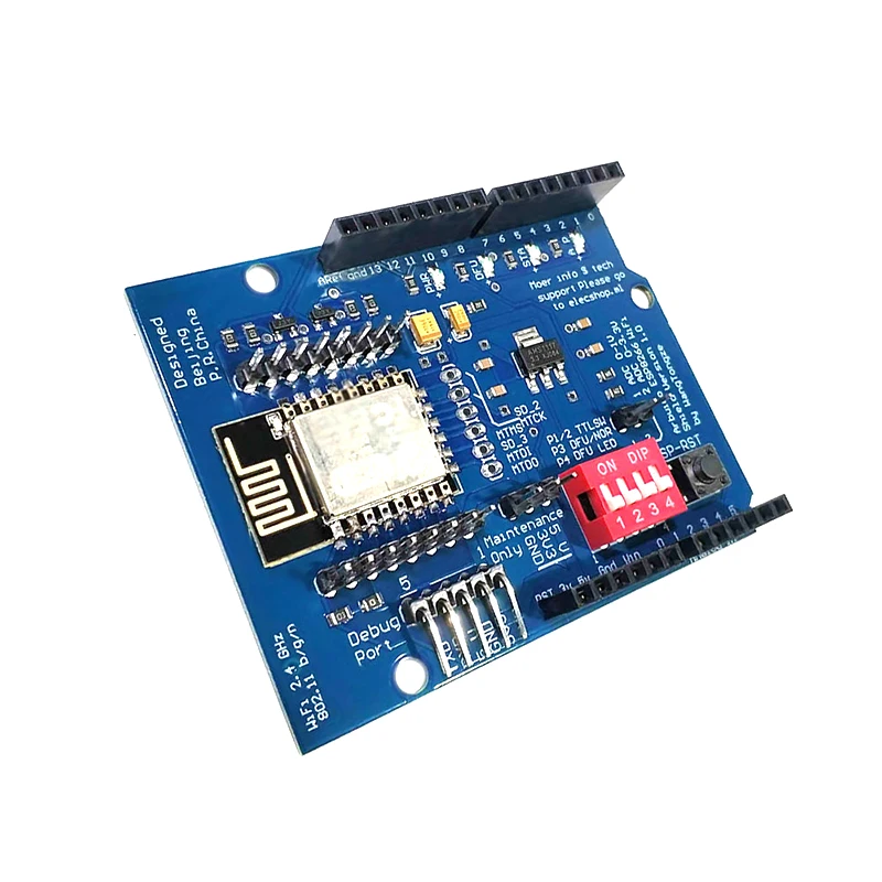 لوحة تطوير لاسلكية لاردوينو أونو R3 ، ESP8266 UART ، درع واي فاي ، وحدات واحدة