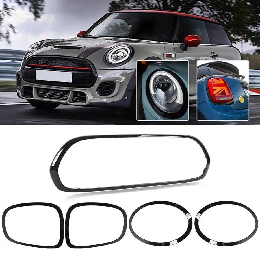 

Front Engine Grill Frame Cover Trim With Eyelid Rear Eyebrow For Mini Cooper F55 F56 F57 One S JCW 2014-2021