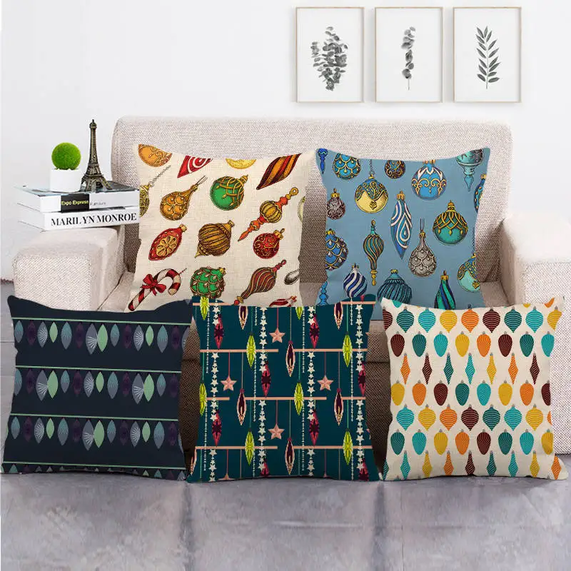 Creative Minimalist Retro Collection Digital printing short plush pillow covers for car sofa office cushion cover home goods