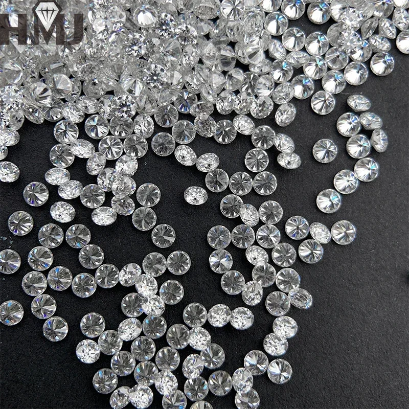 

HMJ 0.8-2.9mm Moissanite Stone Round Loose Gemstones 1.0 Carat VVS1 Excellent Cut Melee Beads for Jewelry Making