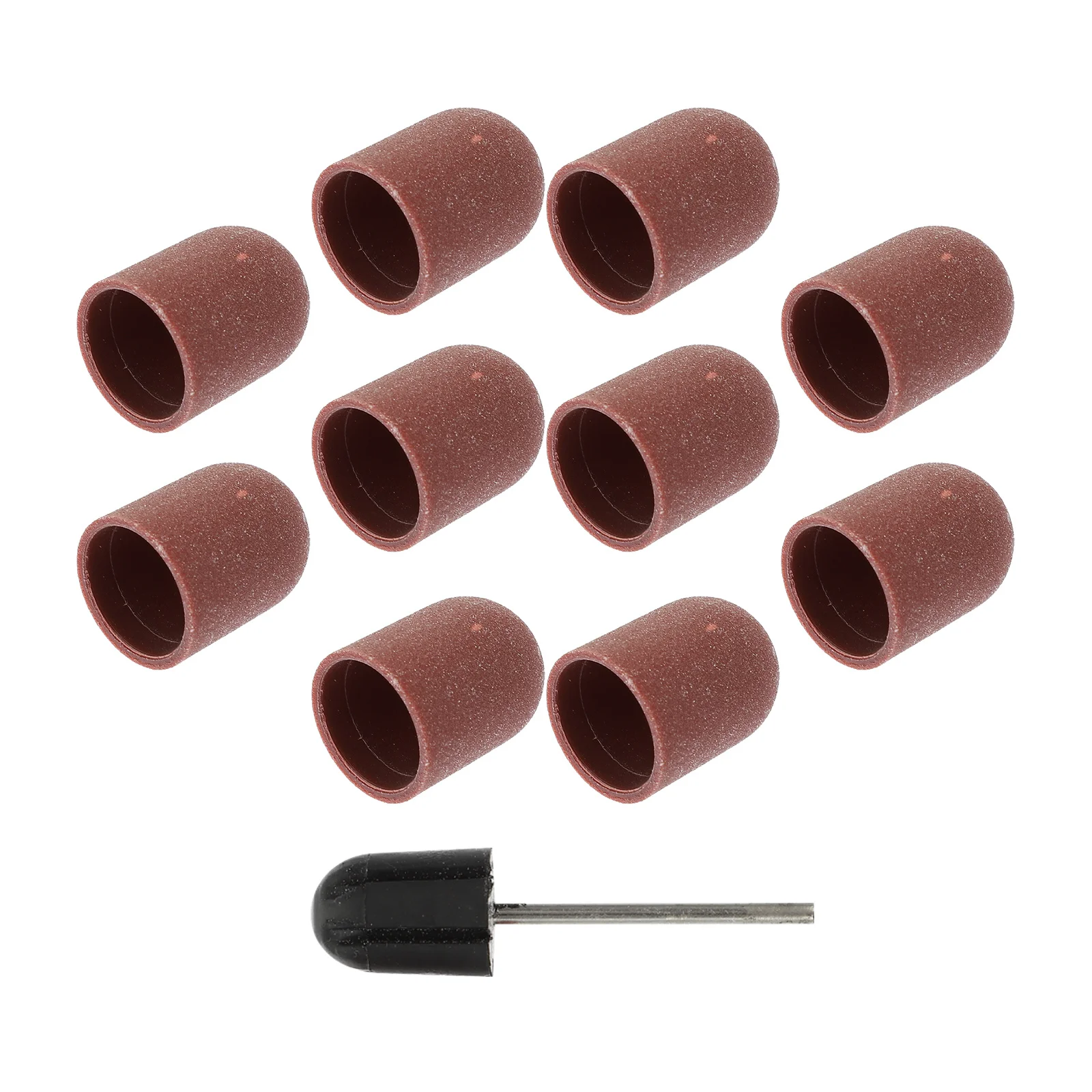 

10pcs Nail Sanding Caps Manicure Grinding Head Polisher Replacement For Nail Pedicure Tool Callus Remover Foot File