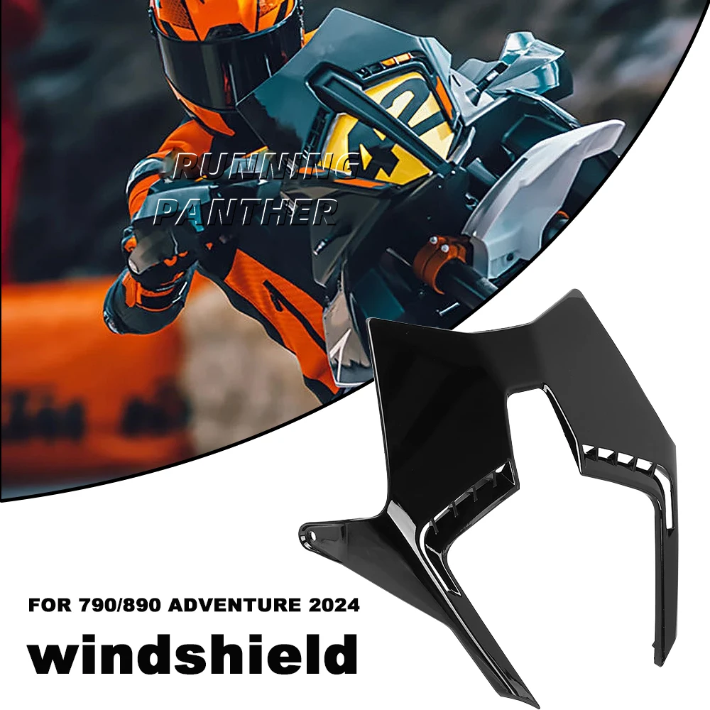 

For 790 Adventure Adv 890 ADVENTURE ADV 2024 New Black/White Motorcycle Windscreen Windshield Wind Deflector Flyscreen