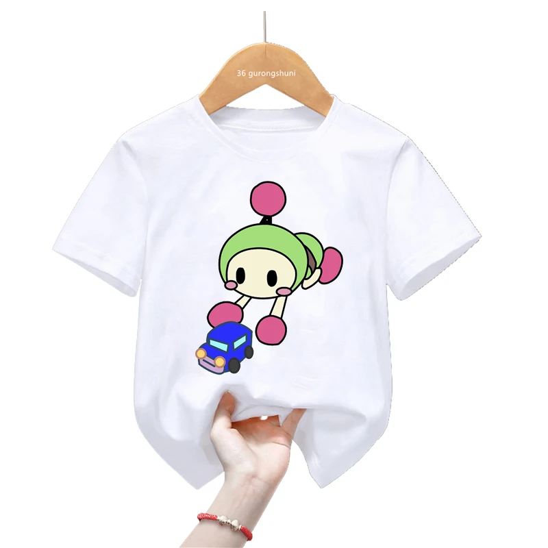 Super Bomberman Graphic Print T Shirt For Girls/Boys Harajuku Kawaii Kids Clothes Summer Short Sleeve Fashion Tops Tee Shirt