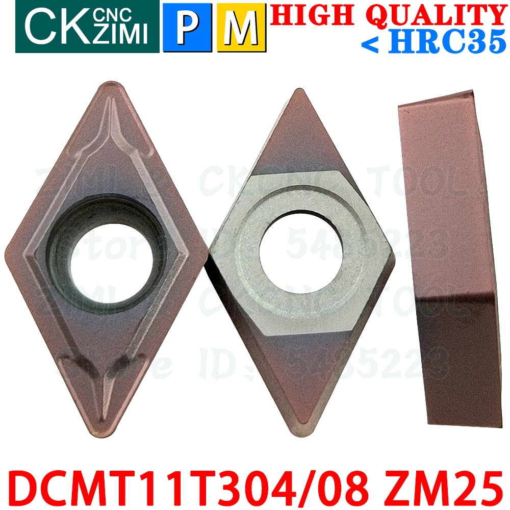 DCMT11T304 ZM25 DCMT11T308 ZM25 คาร์ไบด์แทรกภายนอกหมุนแทรกเครื่องมือ DCMT 11T3 DCMT11T3 ZM25 CNC เครื่องกลึงโลหะเครื่องตัดเครื่องมือ