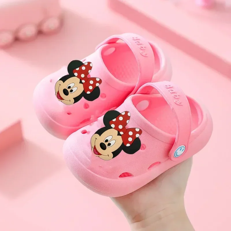 

Disney minnie Toddler shoes cartoon boy girl non-slip soft bottom slippers beach shoes mickey mouse sandals children summer