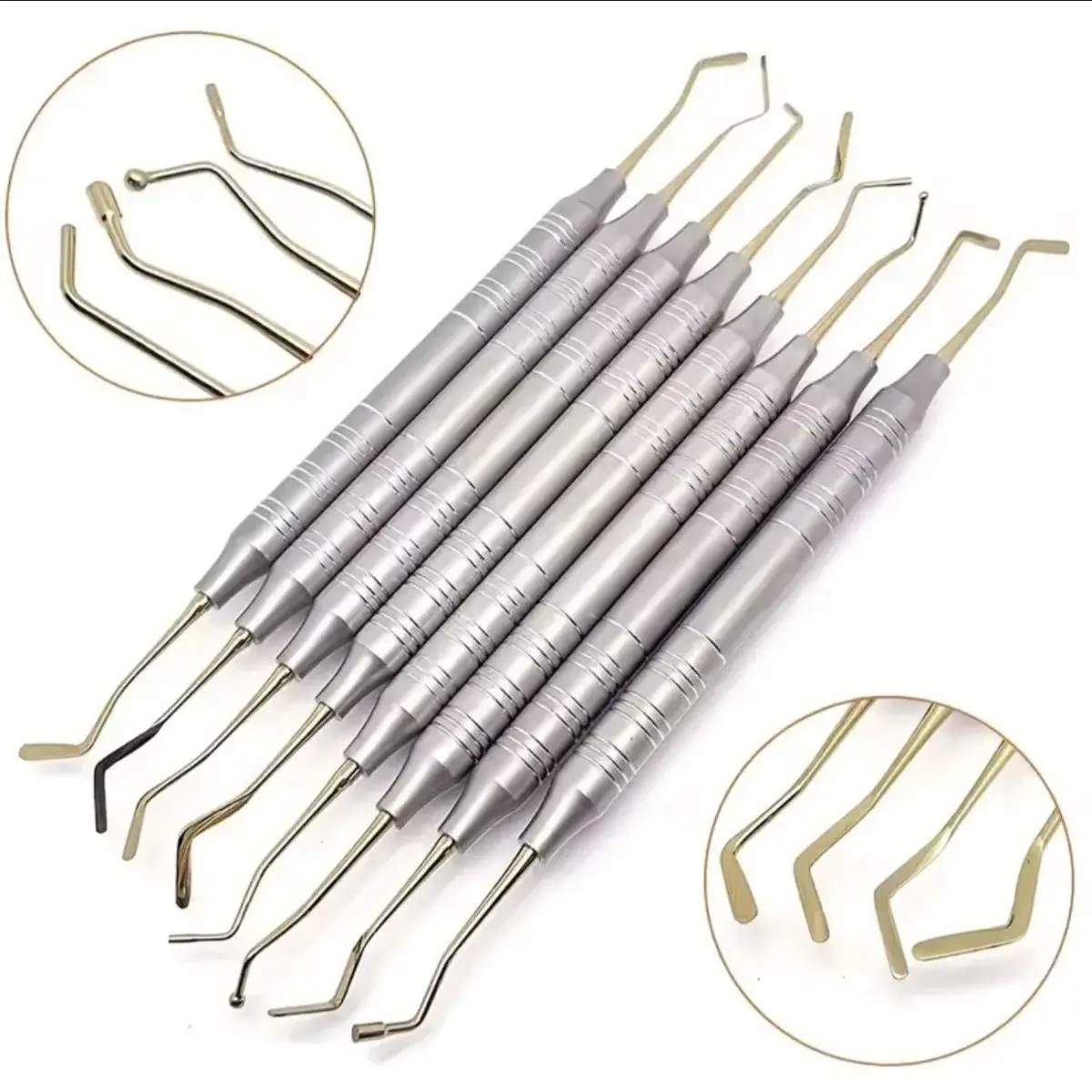 8Pcs/Set  Dental Composite Resin Filling Spatula Resin Filler Kit Dentistry Restoration Tools Dentist Repair Instruments