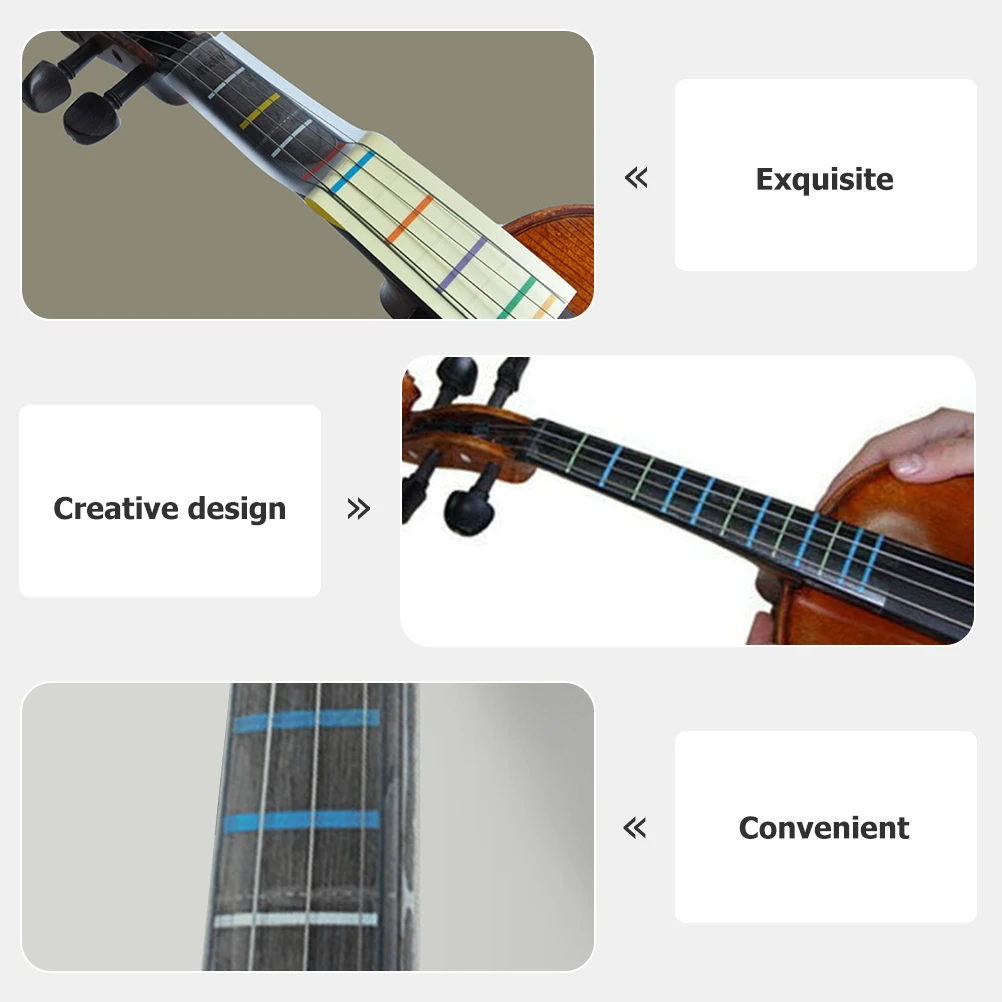 

4 Pcs Phone Stickers Beginners Violin Positioning Fingerboard Music Notes Fretboard