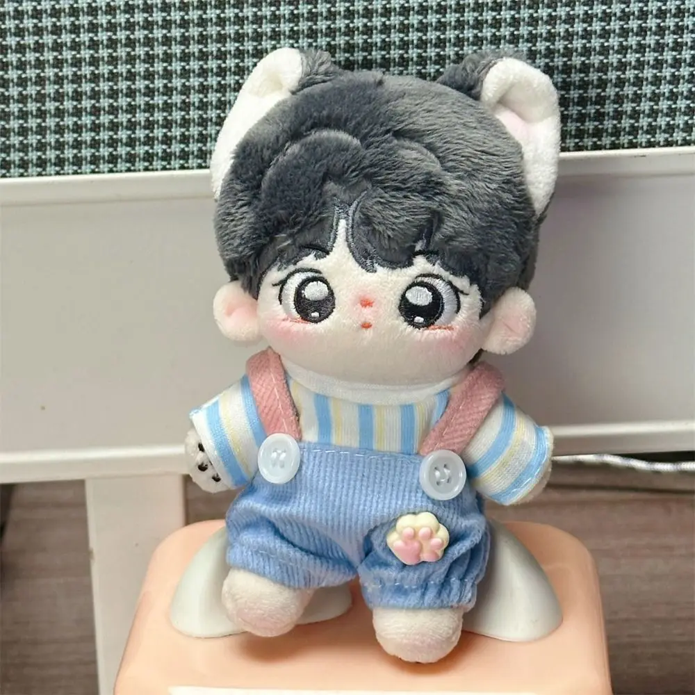 

Размер 10 см, хлопковые комбинезоны для куклы, мультяшный дизайн, мягкий хлопковый наряд для куклы, миниатюрная одежда, материал, мини-одежда для кукол