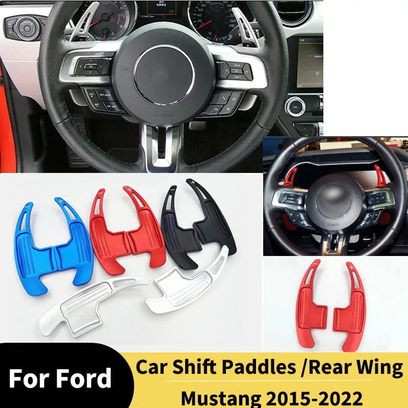 

Для Ford Mustang 2015-2022 автомобильные переключатели передач, рулевое колесо, переключатели передач, комплект кузова, спойлер заднего багажника, аксессуары для крыльев
