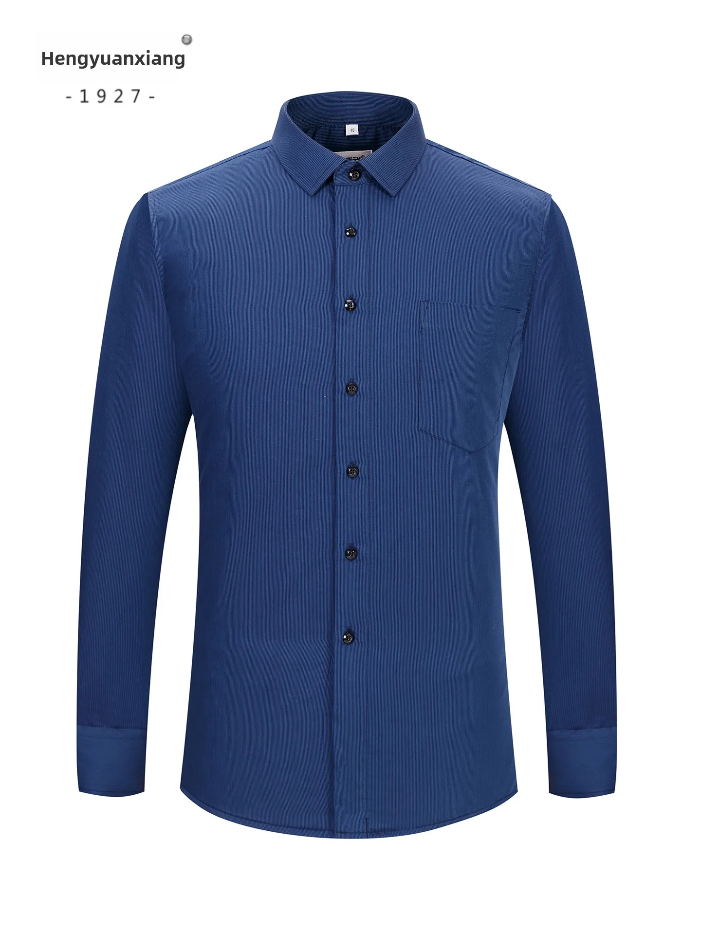 Warm Wool Cashmere Men's Shirt Thickened Winter New Style Blue Green Stripes Youth Long Sleeve Standard Fit Basic Style Cardigan