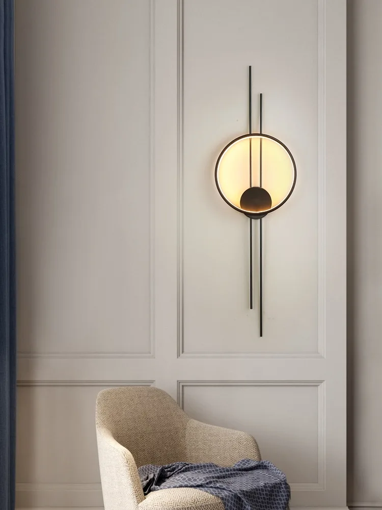 

Wall lamp led bedroom bedside copper corridor aisle entrance balcony living room sofa background wall lamp