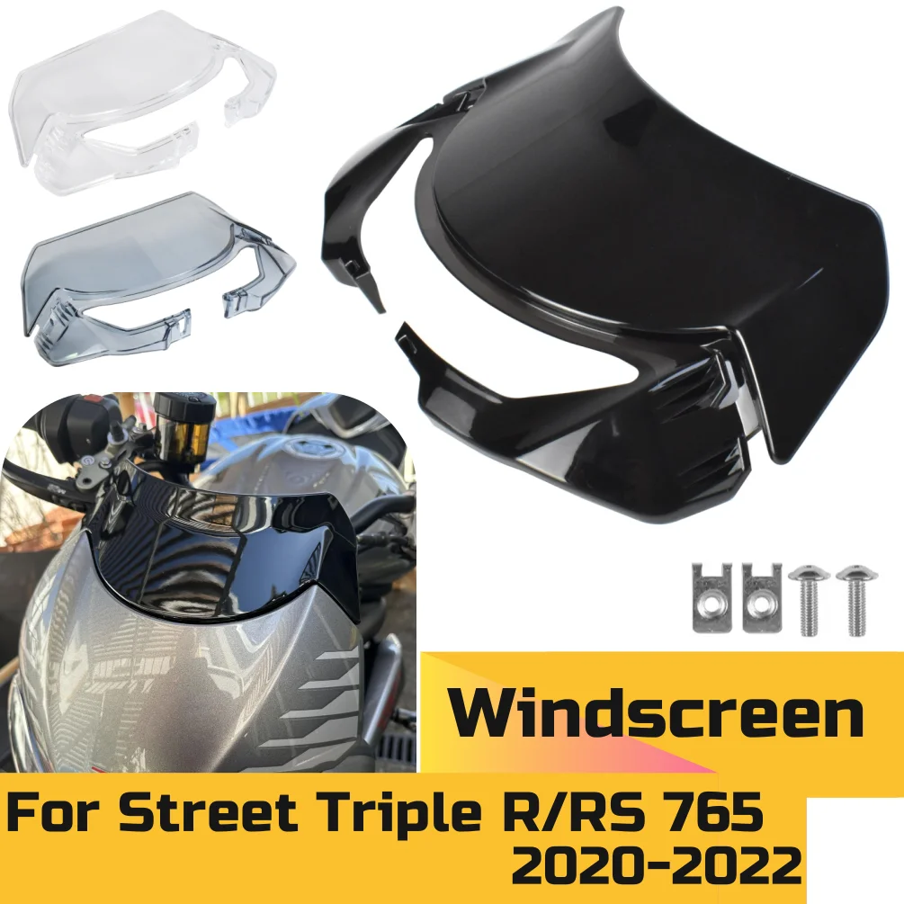 R765 RS765 Windshield Windscreen For Triumph Street Triple R RS 765 2020-2022 Front Air Deflector Motorcycle Wind Screen Shield