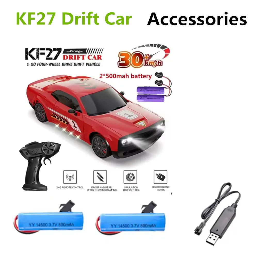 KF27 Battery 14500 3.7V 800mAh KF27 RC Car Parts  KF27 USB Charging Cable ﻿