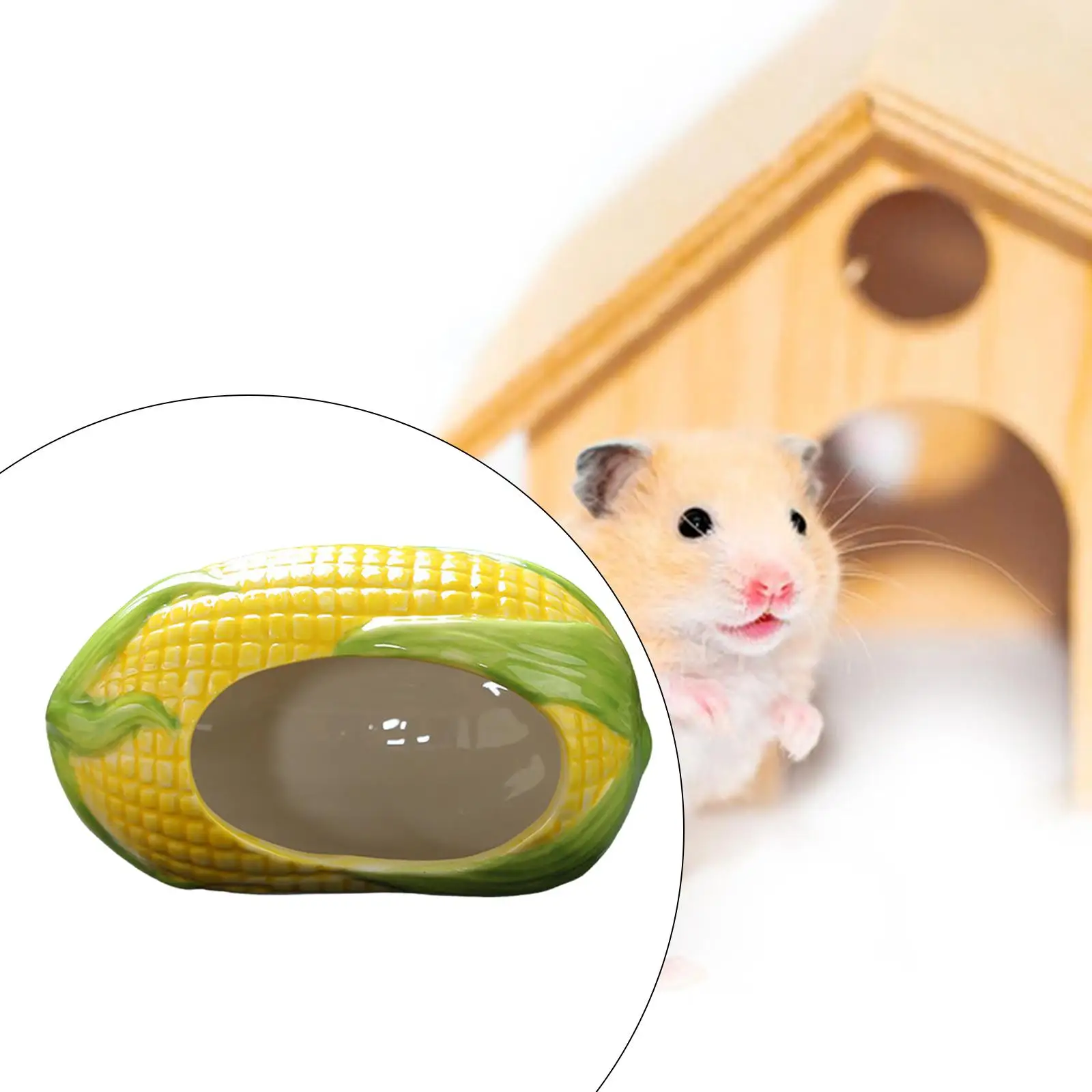 Cute Corn Peanut Ceramic Hamster Igloo Summer Cooling Small Animal Nest Mall Pet Warm in Winter Cool in Summer Home Decoration