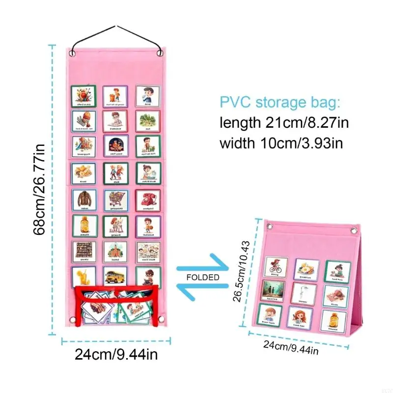 แผนภูมิกำหนดการรายวันสำหรับเด็ก 4X7C แผนภูมิกำหนดการแบบภาพกระเป๋า 18+1 แผนภูมิตารางเวลาแบบภาพ