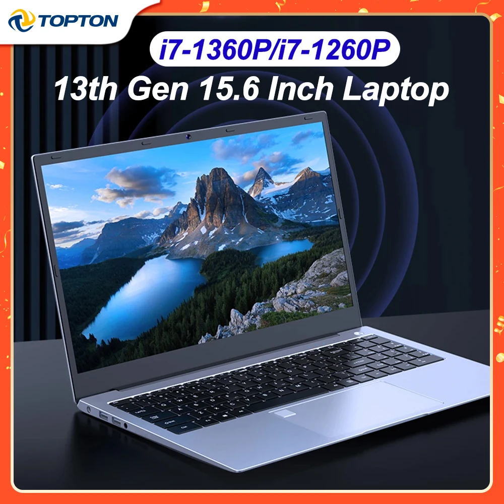 13th Gen Gaming Laptop i7 1360P 1260P 15.6 Inch IPS FHD DDR4 NVMe Fingerprint Office Ultrabook Notebook Computer Windows 11 WiFi