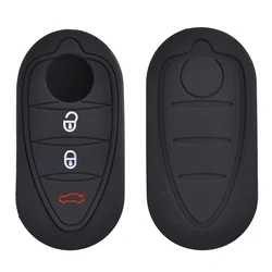 AX For Alfa Romeo Mito Giulietta Brera 4C 159 GTA Skin Holder Protector 3 Button Silicone Car Remote Key Fob Shell Cover Case